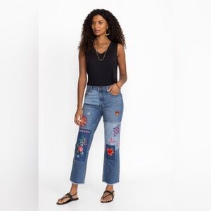 NWT Johnny Was Carmene Cropped Straight Leg Jean Sz 25